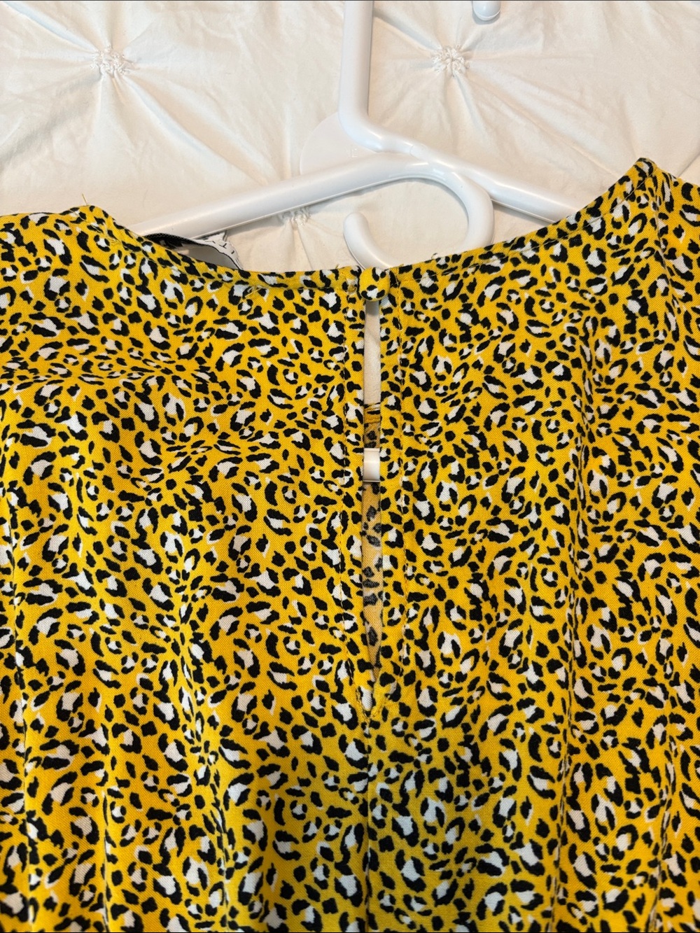 Women’s Yellow Animal Print Midi Dress - Picture 4 of 4